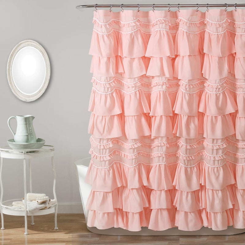 Lush Decor , Blush Kemmy Shower Curtain, 72" x 72" - Image 1