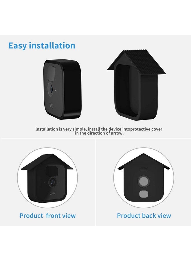 HOLACA Blink Outdoor Camera Coverbirdhouse Case For New Blink Outdoor Security Cameraholaca Silicone Skin For Blink Camera Antiscratch Protective Cover For Full Protection (2 Pack Black) - Image 5
