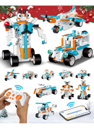 Robot Building Kits for Kids, 12-in-1 Stem Toys for Boys Age 6-12, APP & Remote Control Educational Coding Building Sets, Programmable Robot for Kids, Rechargeable Robotic Kit Gifts for Girls Boys - pzsku/Z940273B60F141F86D5FAZ/45/1750161803/724d40b4-e268-44ca-a852-e74ff5643109