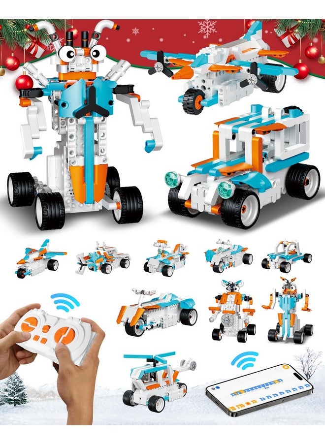 HBUDS Robot Building Kits for Kids, 12-in-1 Stem Toys for Boys Age 6-12, APP & Remote Control Educational Coding Building Sets, Programmable Robot for Kids, Rechargeable Robotic Kit Gifts for Girls Boys  - Image 1