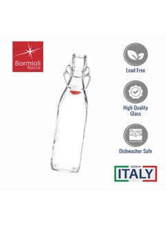 Bormioli Rocco Bormioli Rocco Swing Bottle 17 Ounce (1 Bottle), Square Bottom, Clear Glass, Bottle With Swing Top Stopper, Great For Beverages, Smoothies, Water, Milk, Juice and more  - Image 4