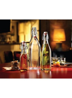 Bormioli Rocco Bormioli Rocco Swing Bottle 17 Ounce (1 Bottle), Square Bottom, Clear Glass, Bottle With Swing Top Stopper, Great For Beverages, Smoothies, Water, Milk, Juice and more  - Image 5