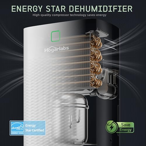 HOGARLABS 30 Pint Dehumidifiers for Home and Basements, with 3 Working Modes, Overflow Protection, and Auto Shut off Restart. Ultra Silent Dehumidifier with Drain Hose and Digital Control Panel. - Image 3