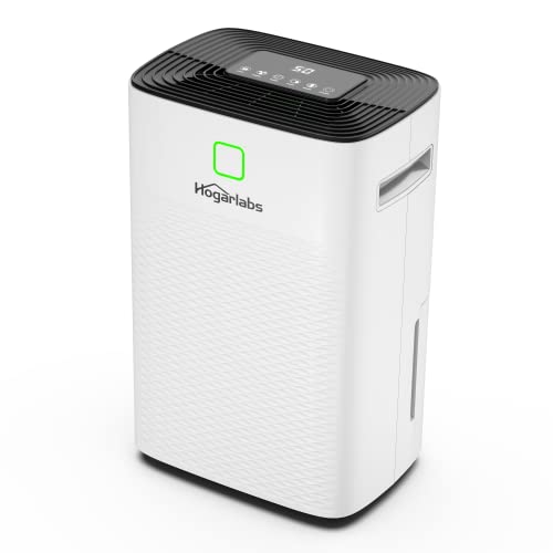HOGARLABS 30 Pint Dehumidifiers for Home and Basements, with 3 Working Modes, Overflow Protection, and Auto Shut off Restart. Ultra Silent Dehumidifier with Drain Hose and Digital Control Panel. - Image 1