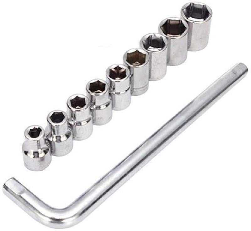 XDLB 10 Pcs Socket Wrench Spanner Set Automobile Repair Tool Box Precision Sleeve Wrench Combination Hand Tool Socket Set 10101 - Image 2