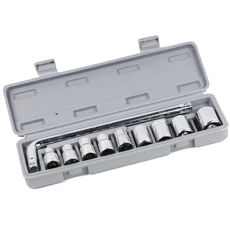 XDLB 10 Pcs Socket Wrench Spanner Set Automobile Repair Tool Box Precision Sleeve Wrench Combination Hand Tool Socket Set 10101 - Image 1