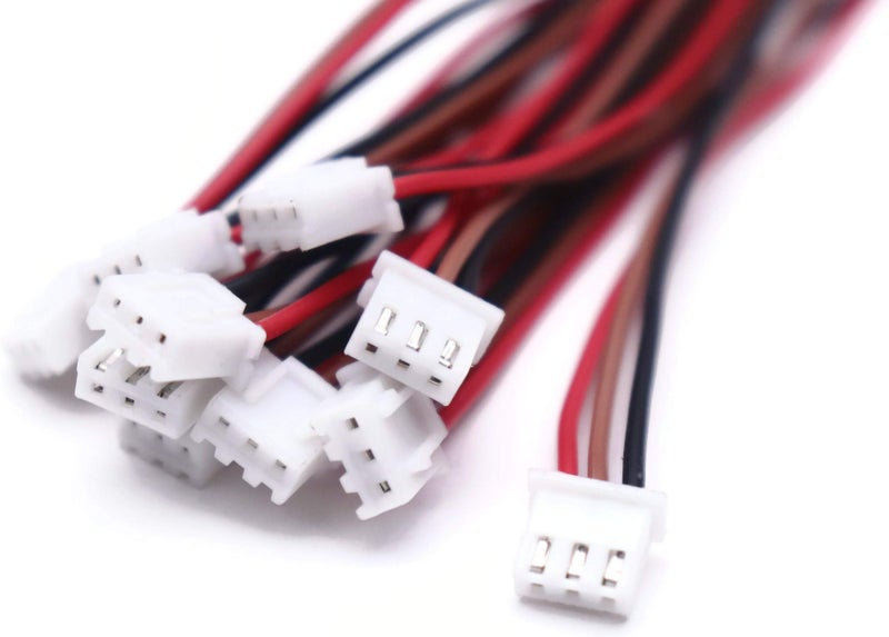 Electronicspices Electronic Spices 3 pin Male and Female Cable Micro Male and Female Connector Plug with Silicone 10INCH Wire - PAIR OF 5 - Image 4
