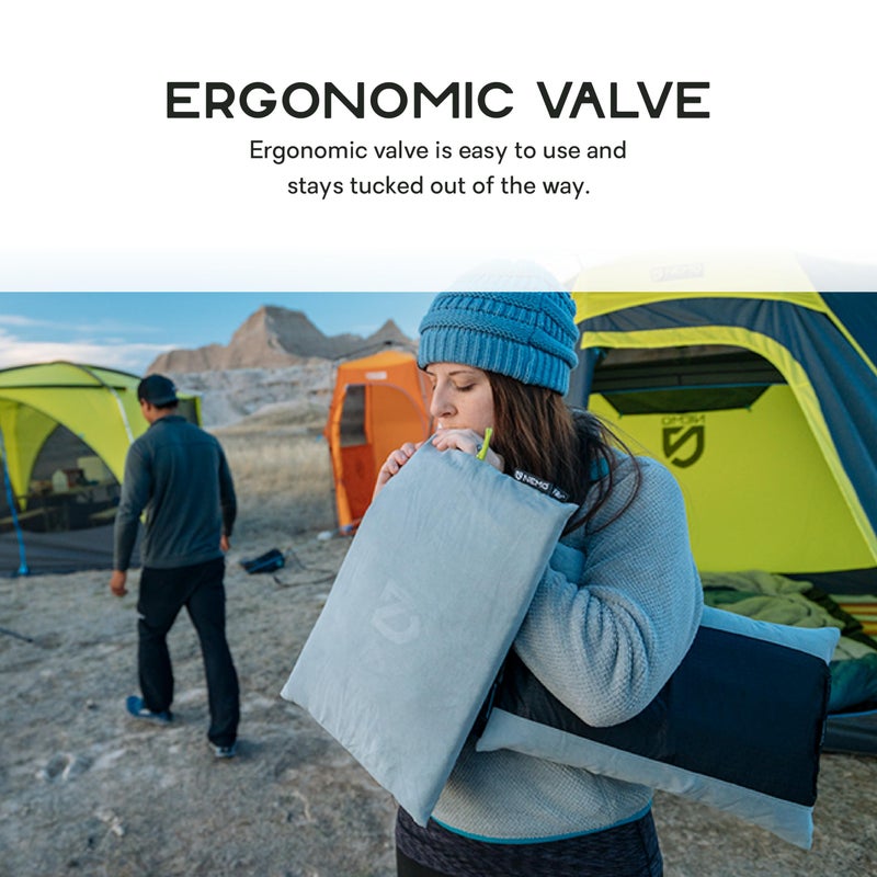 NEMO Fillo King Pillow | Inflatable Pillow for Travel, Backpacking, and Camping - One Size - Abyss - Image 4