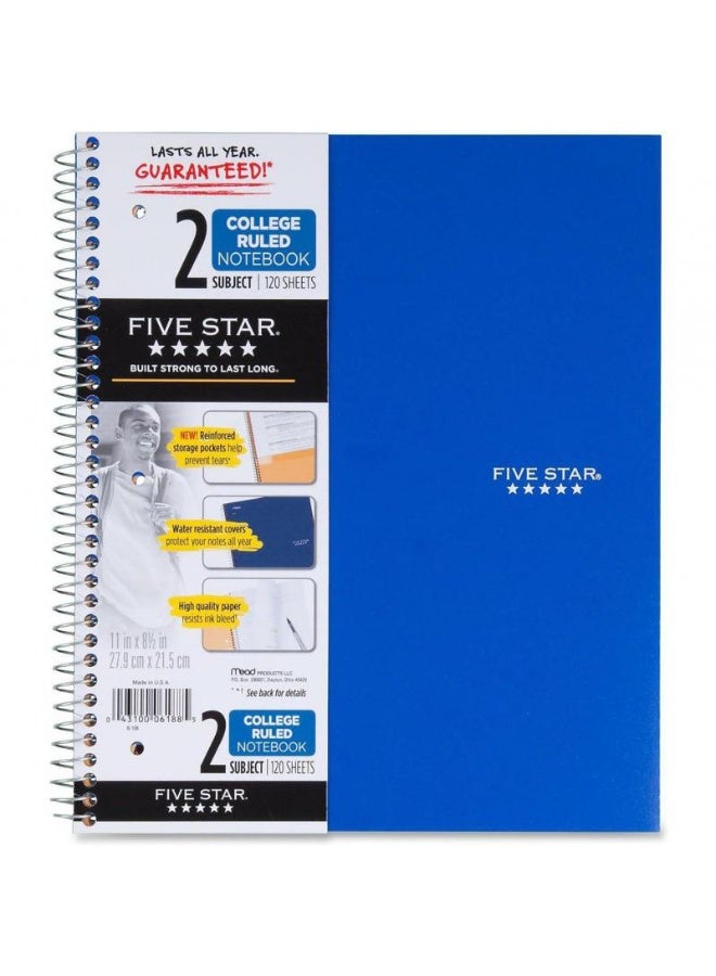 Five Star Notebook 8.5 X 11 in 240 Pages (120 Sheets)