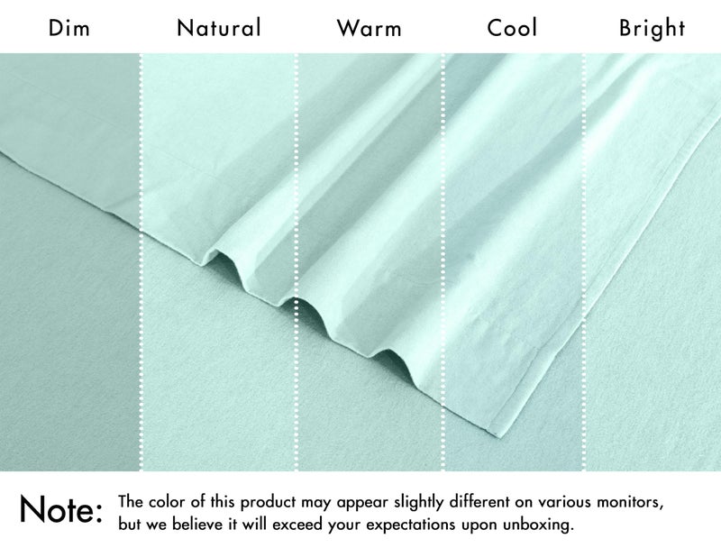 RUVANTI 100% Cotton Flannel Sheets Full Size - 4 Piece Warm, Soft & Breathable, Deep Pocket, Double Brushed Cozy All Season Bedding Set, Aqua - Image 5