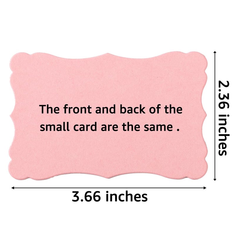 Toperd 120 Pieces Small Mini Business Cards Vintage Assorted Colors Blank Note Gift for Business Cards, Gift (5 PInk-Red) - Image 2