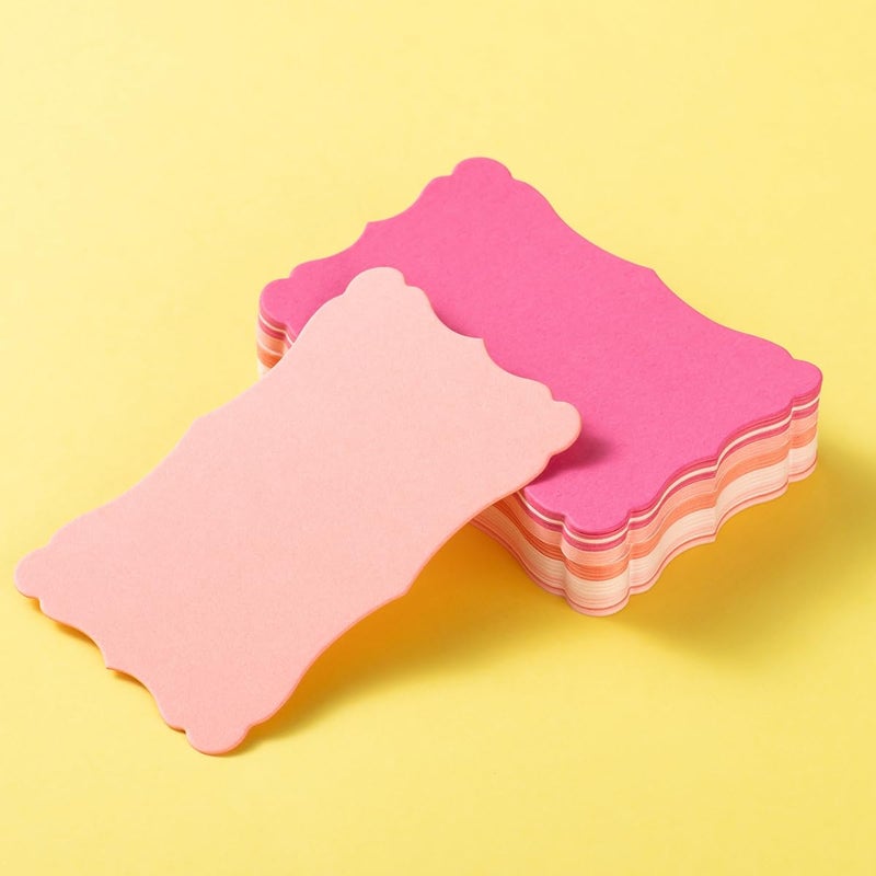 Toperd 120 Pieces Small Mini Business Cards Vintage Assorted Colors Blank Note Gift for Business Cards, Gift (5 PInk-Red) - Image 4