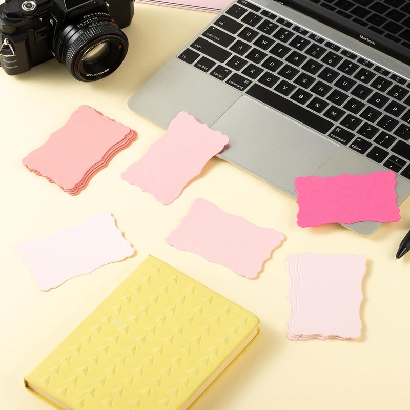 Toperd 120 Pieces Small Mini Business Cards Vintage Assorted Colors Blank Note Gift for Business Cards, Gift (5 PInk-Red) - Image 5