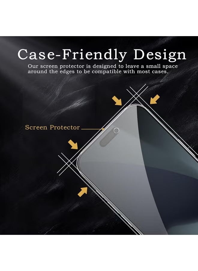 2 PACK iPhone 17 Pro Max Privacy Screen Protector + 2 PACK Camera Lens Protector, Ultra Top 9H+ Tempered Glass, Full Coverage Screen - Image 2