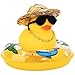 wonuu Car Rubber Duck Yellow Duck Decoration Dashboard with Sun Hat Swim Ring Necklace Sunglasses for Car Dashboard Decorations - Image 3