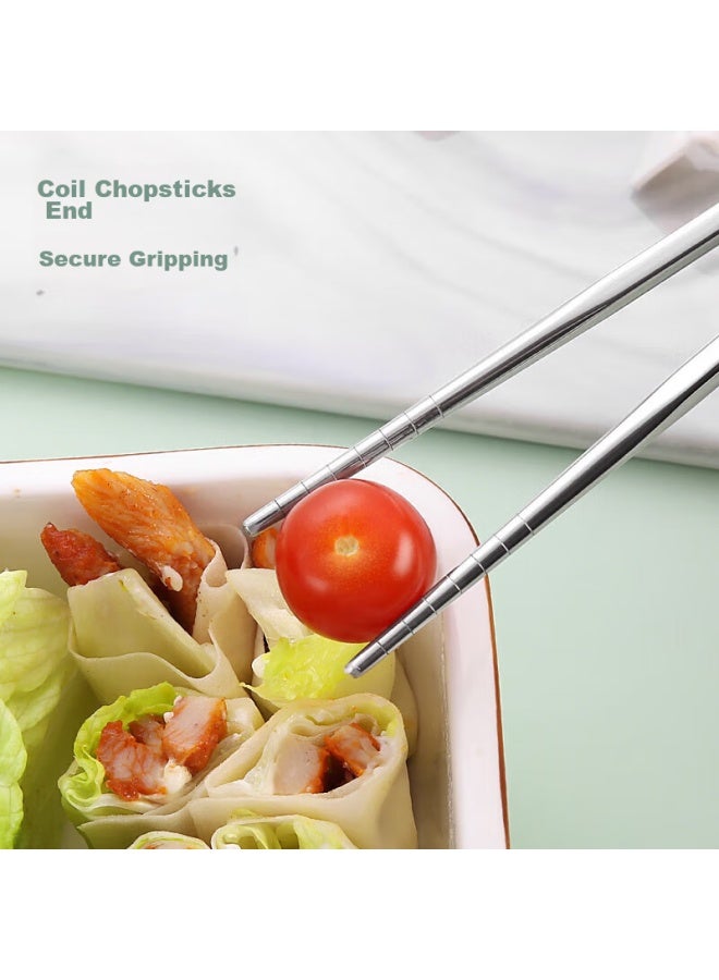 MAX COOK Meichun (maxcook) 304 Stainless Steel Chopsticks And Spoon Cutlery Set, Portable Three-piece Chopsticks And Spoon Set, Misty Brown Mcgc0659 - Image 5