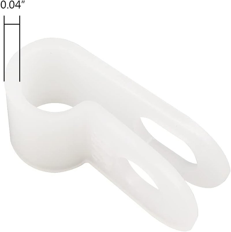 Alamic Cable Clamp R-Type Cable Clip Wire Clamp 3/16" Nylon Screw Mounting Cord Fastener Clips with Screws for Wire Management - White - 50 Pcs - Image 4