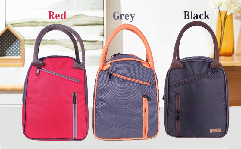 Foonty Daily Use Men/Women Polyster Lunch Bag(Grey,FFFLB9016B) - Image 5
