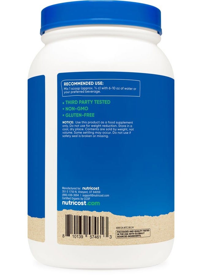 Nutricost Organic Vegan MRP (Chocolate Flavored) (30 Servings) - GMO Free, Gluten-Free Meal Replacement Drink - Image 4