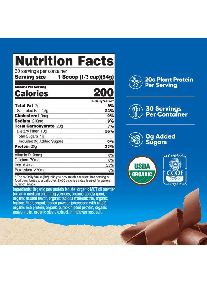 Nutricost Organic Vegan MRP (Chocolate Flavored) (30 Servings) - GMO Free, Gluten-Free Meal Replacement Drink - Image 2