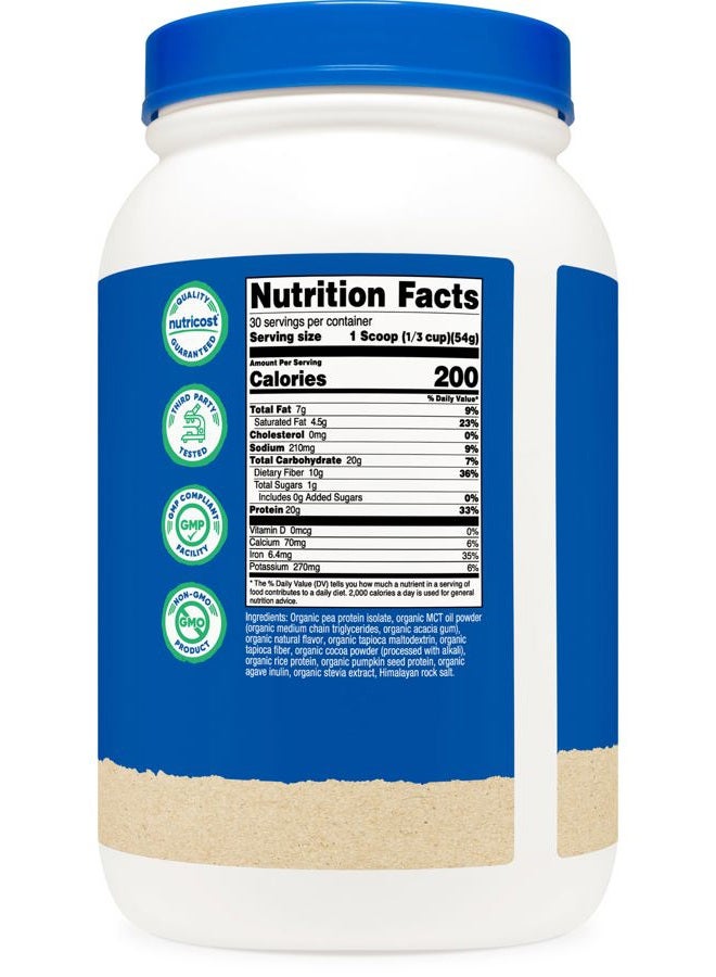 Nutricost Organic Vegan MRP (Chocolate Flavored) (30 Servings) - GMO Free, Gluten-Free Meal Replacement Drink - Image 5