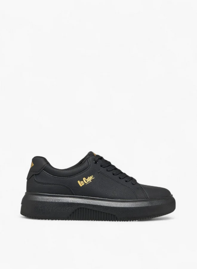 لي كوبر Men's Solid Lace-Up Sneakers