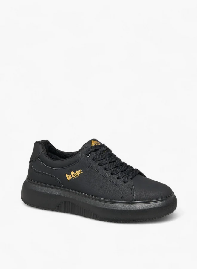 لي كوبر Men's Solid Lace-Up Sneakers