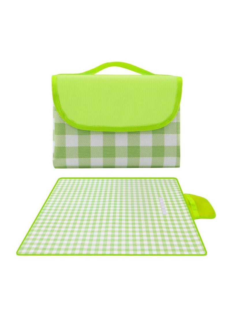 ECVV بطانية تخييم ECVV: متينة ومقاومة للماء وقابلة للطي - 190 × 200 سم للسفر والنزهات ومغامرات التخييم (أخضر) - Image 1