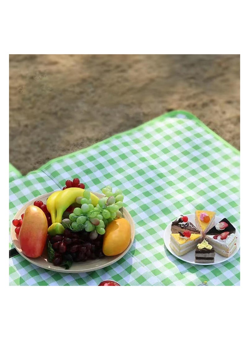 ECVV بطانية تخييم ECVV: متينة ومقاومة للماء وقابلة للطي - 190 × 200 سم للسفر والنزهات ومغامرات التخييم (أخضر) - Image 3