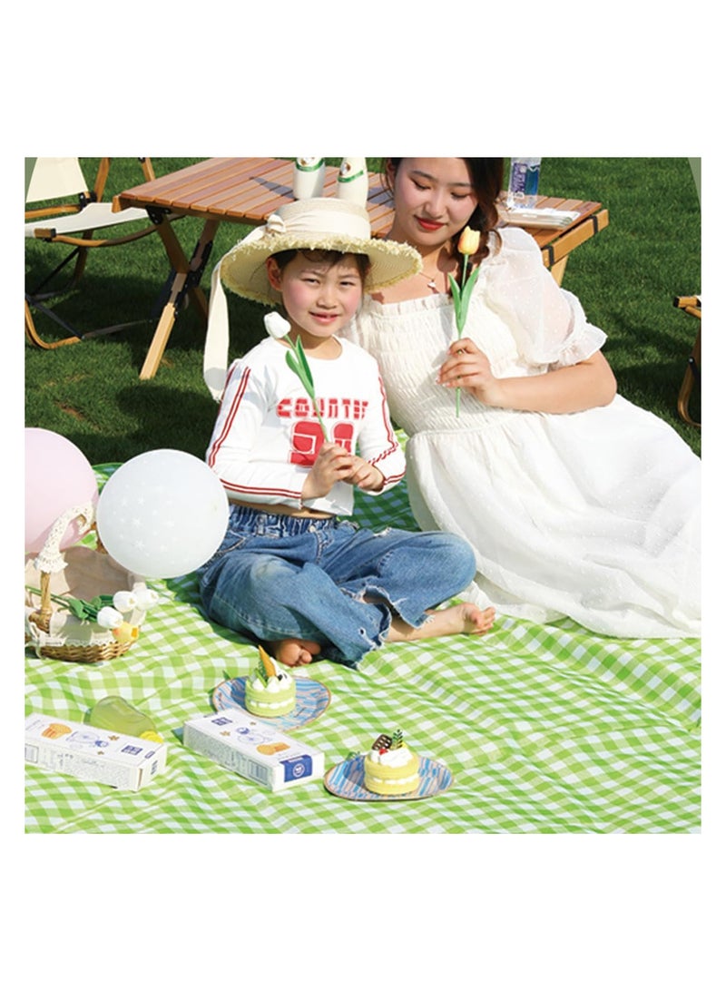 ECVV بطانية تخييم ECVV: متينة ومقاومة للماء وقابلة للطي - 190 × 200 سم للسفر والنزهات ومغامرات التخييم (أخضر) - Image 5