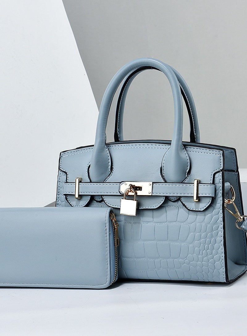 Large Capacity Handbag Two-piece Set For Women High-end Stone Patterned Minimalist Women's Bag - Image 1
