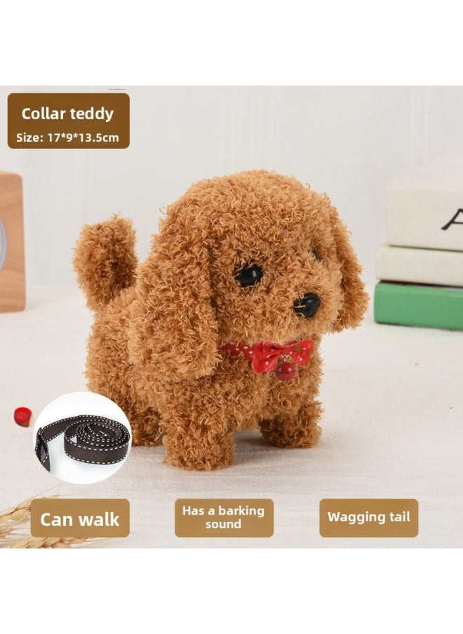 A Generation Of Plush Electric Puppies Can Walk, Bark, Wag Their Tails And Nod, Electric Puppies Stall Toy Dogs-Color:Bow Tie Labrador [pink] Accessories-Specification:Rechargeable Battery Model  - Image 2