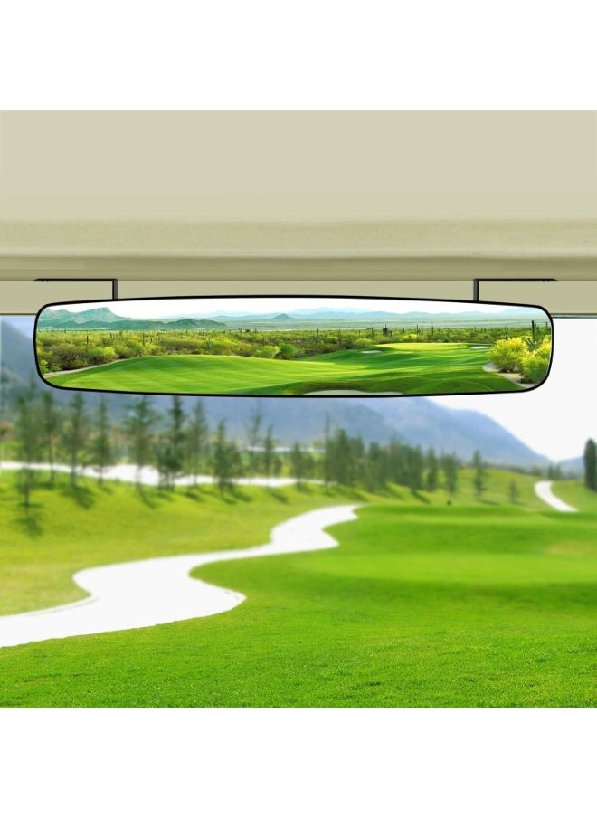Generic Golf Cart Rear View Mirror,Extra Wide Universal Adjustable Panoramic Golf Cart Mirror  - Image 4