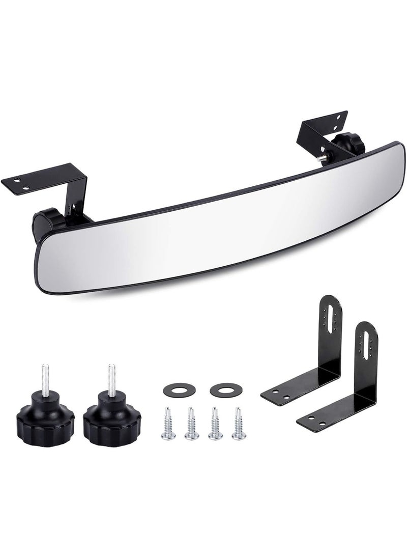 Generic Golf Cart Rear View Mirror,Extra Wide Universal Adjustable Panoramic Golf Cart Mirror  - Image 1