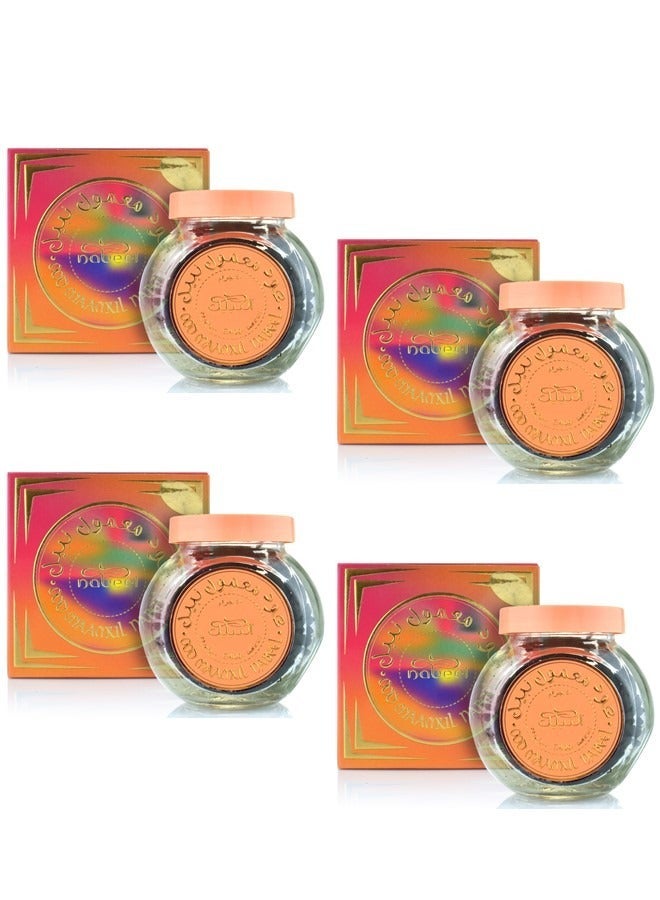 نبيل 4 قطع نبيل عود معمول بخور عربي فاخر 40 جرام بخور فاخر طويل الأمد لتعطير المنزل والاسترخاء والمناسبات الخاصة - Image 1