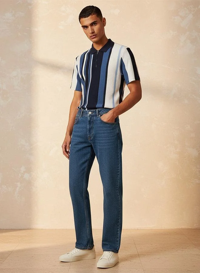 Splash FAV  Denim Straight Fit Mid Rise Jeans for Men | Best Price UAE
