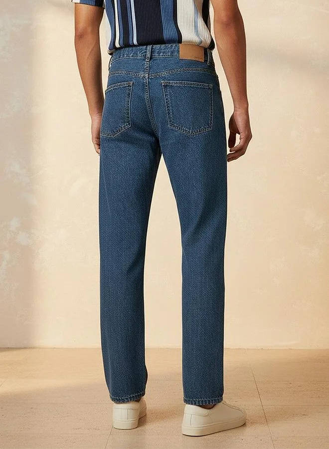 Splash FAV  Denim Straight Fit Mid Rise Jeans for Men | Best Price UAE