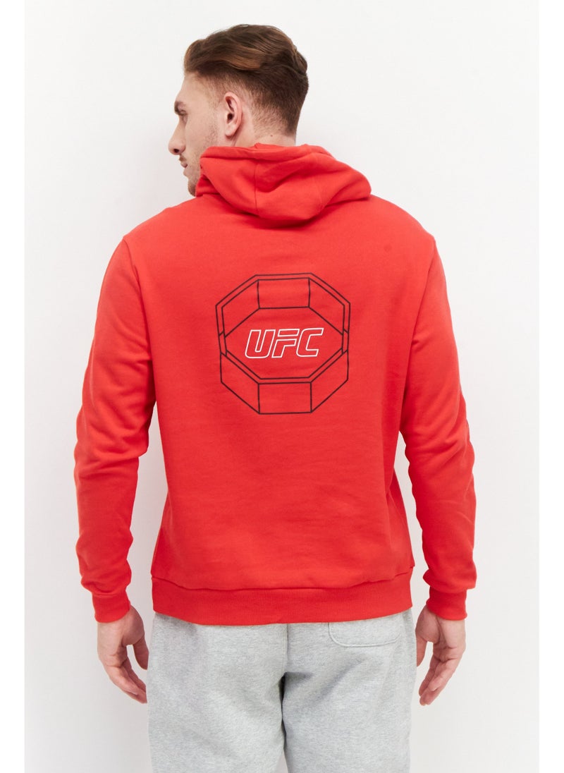Ufc Men Sportswear Fit Long Sleeves Running Sweatshirt, Red - Image 4