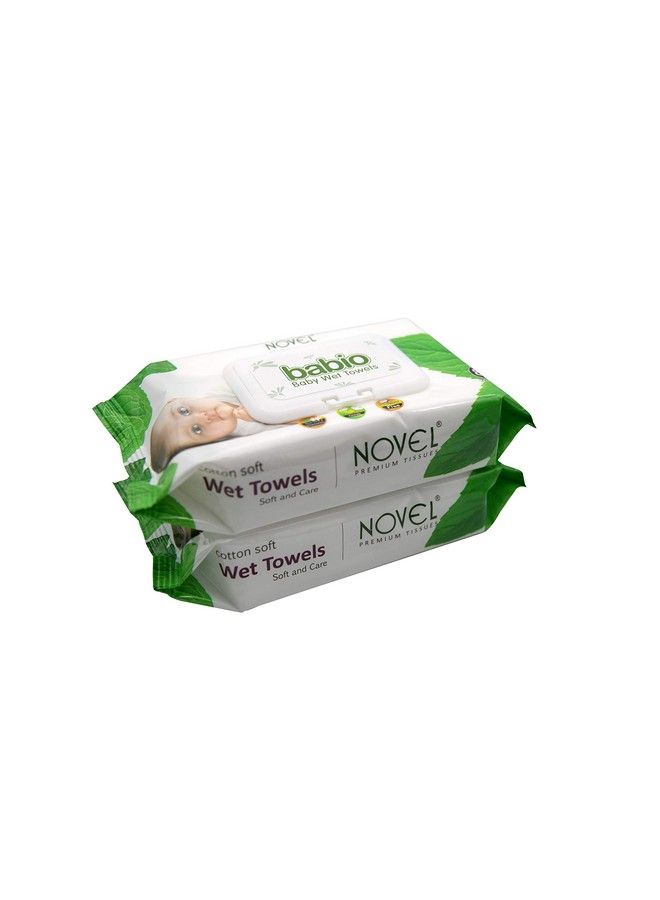 Babio Baby Wipes (White 80 Sheets) Pack Of 2 - Image 1