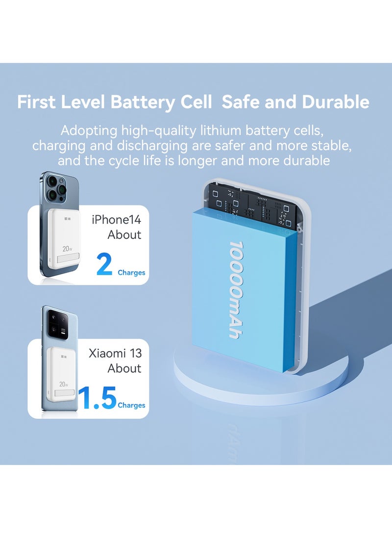 zime بنك طاقة مغناطيسي زيم، 10,000 مللي أمبير شاحن محمول مغناطيسي قابل للطي، 20 واط USB-C متوافق مع سلسلة آيفون 16/15/14/13/12 - Image 4