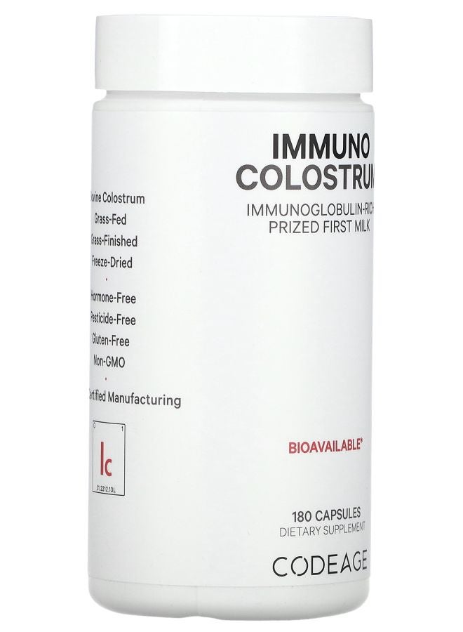 Codeage Immuno Colostrum 180 Capsules (500 mg Per Capsule) - Image 2