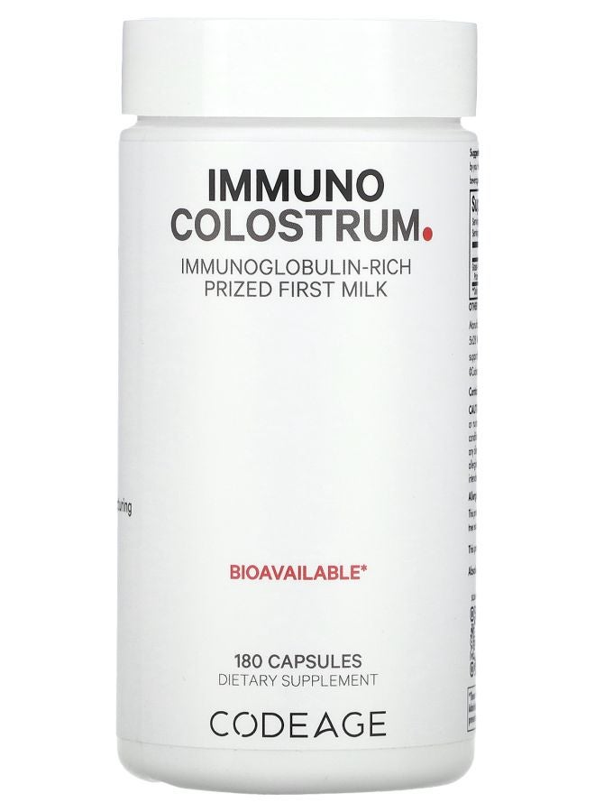 Codeage Immuno Colostrum 180 Capsules (500 mg Per Capsule) - Image 1