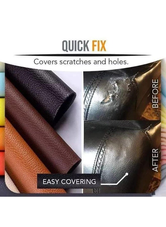 Leather corrector and repairer. No damage to any leather items, from jackets, chairs, pants, shoes, and sofa bags. Sheet size: 20cm * 35cm (2 pieces) (brown color) - Image 3