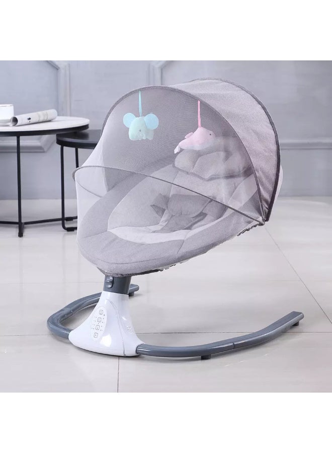 MiniMe Baby Rocker Bouncer Bed Cradle | Multicolor Lightweight Aluminum Frame & Soft Fabric | Adjustable Seat & Backrest | Foldable & Portable | Durable Build | Bluetooth Music & Remote Control | Mosquito Net & Sun Parasol | 0-36 Months - Image 2