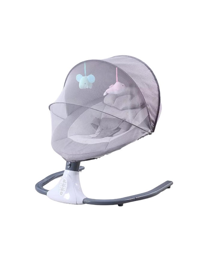 MiniMe Baby Rocker Bouncer Bed Cradle | Multicolor Lightweight Aluminum Frame & Soft Fabric | Adjustable Seat & Backrest | Foldable & Portable | Durable Build | Bluetooth Music & Remote Control | Mosquito Net & Sun Parasol | 0-36 Months - Image 1