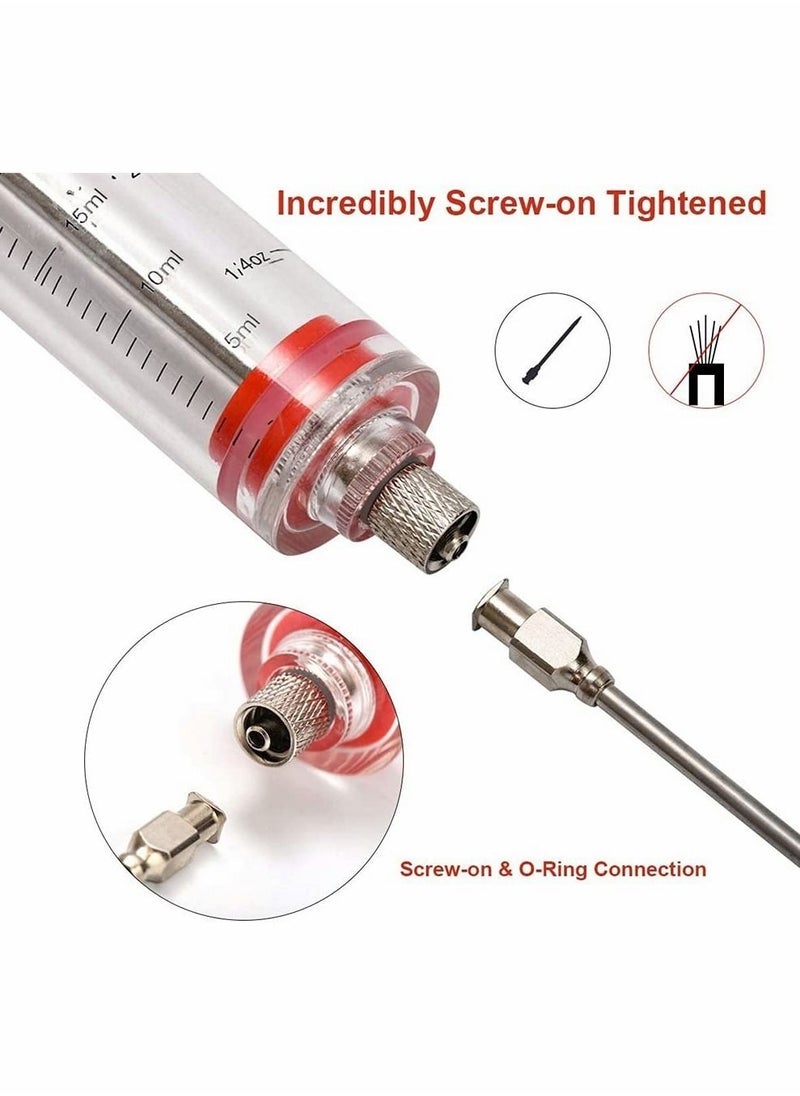 ماركة غير محددة Meat Injector, Marinade Food Syringe, Syringe for Beef Steak BBQ, 30 Milliliter, 1 Ounce, with 3 Needle (Red)  - Image 2