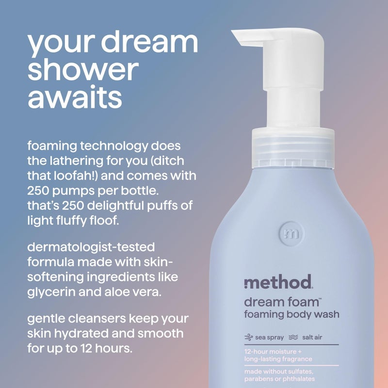 Method Dream Foam, Foaming Body Wash, Sea Spray + Salt Air, 13.5 oz - Image 2