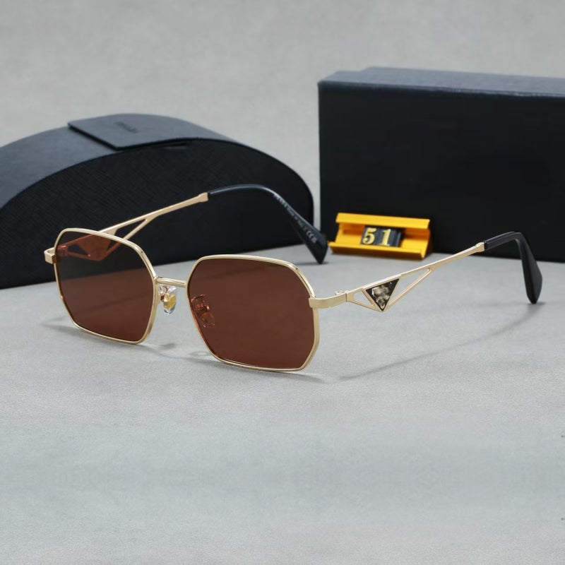 Prada manufactures luxury sunglasses in Italy.