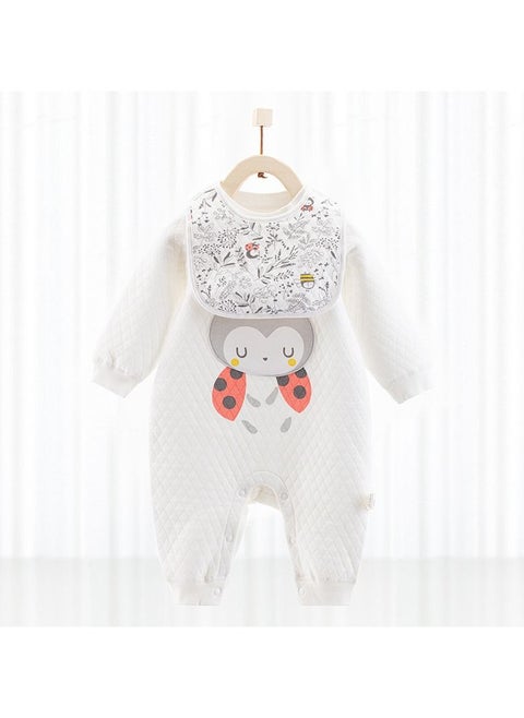 Baby Jacket With A Warm Jumpsuit With Bib