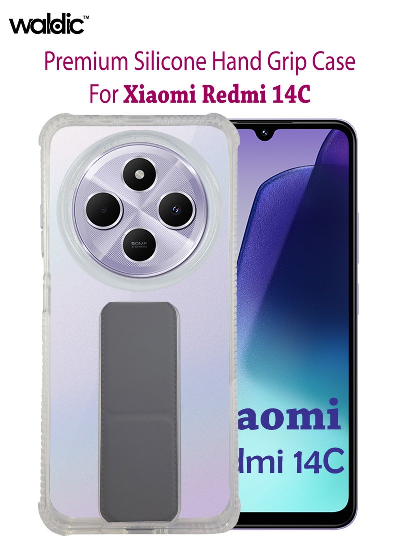 ولديك حافظة شاومي ريدمي 14 سي | مصمم لهاتف Xiaomi Redmi 14C | غطاء وسادة هوائية نحيف من مادة TPU ممتص للصدمات من السيليكون الناعم المطاطي مناسب لهاتف Xiaomi Redmi 14C | رمادي - Image 1